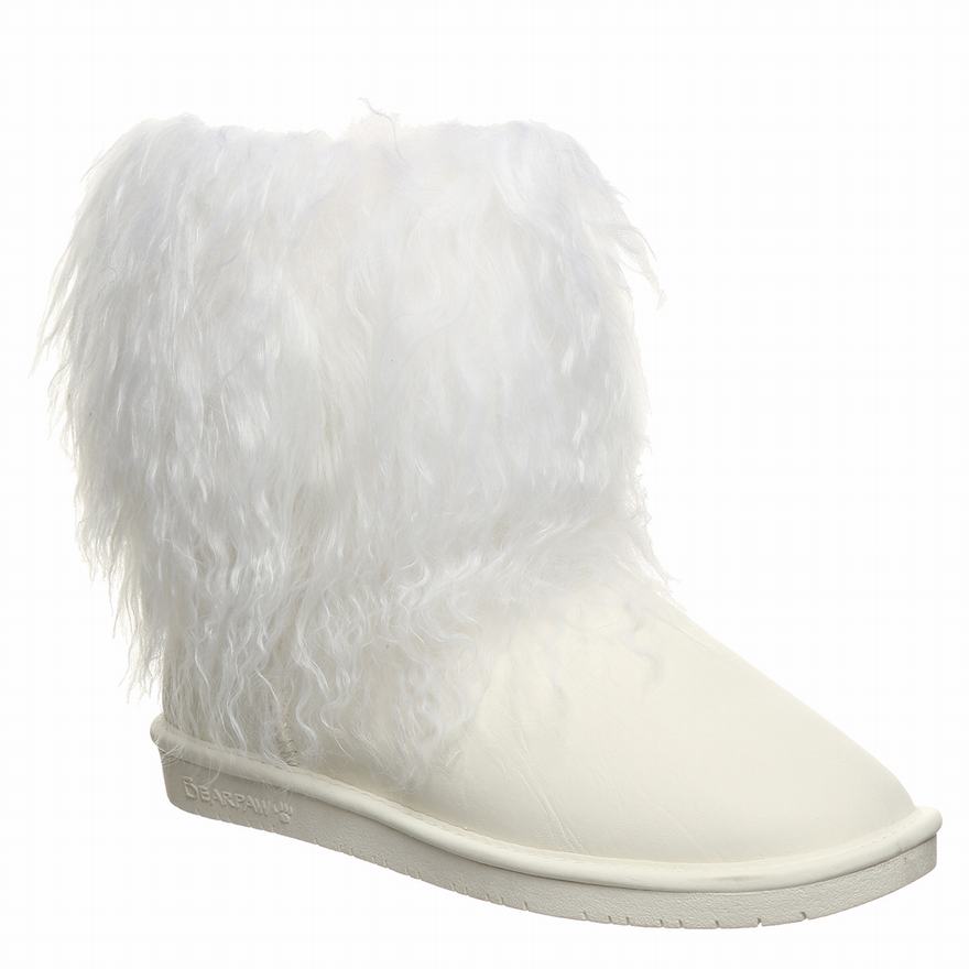 Bearpaw Boo Winter Boots UK - Women's Boots White ||VOFDLP-796||